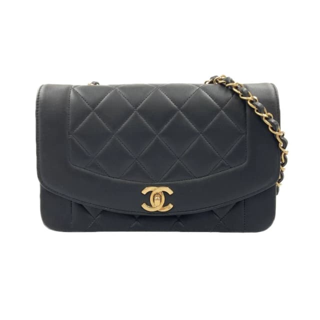 Chanel Diana Quilted Chain Shoulder Bag Black in Black from The Reluxe, photo 1 of 1