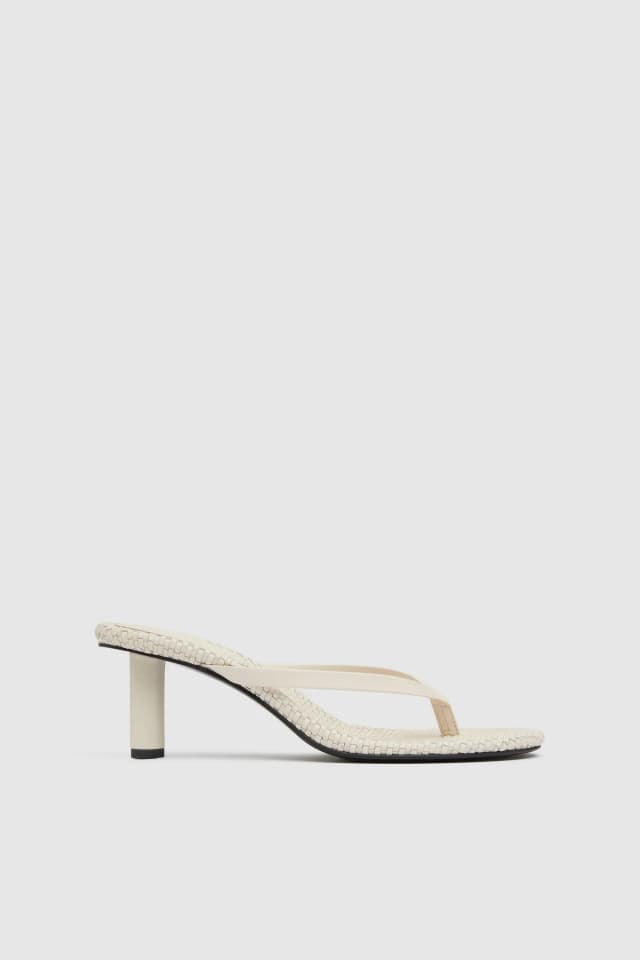 St Agni Woven Thong Heel - Ecru, image 1 of 1 from St. Agni