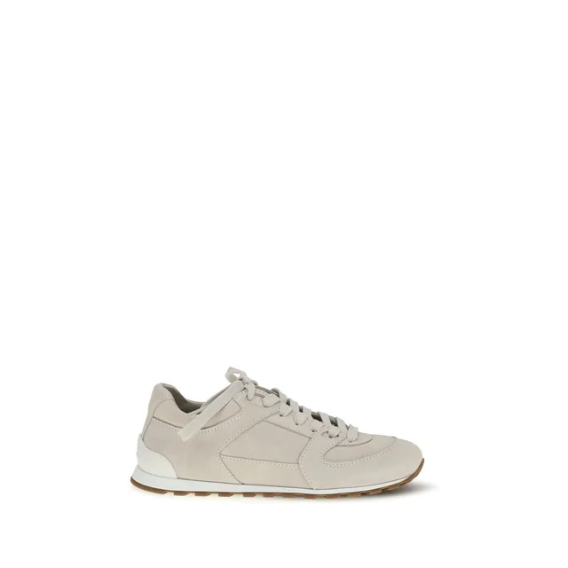 Brunello Cucinelli Beige Calf Leather Bos Taurus Low Top Sneakers in Beige Calfskin from HEWI, photo 1 of 1