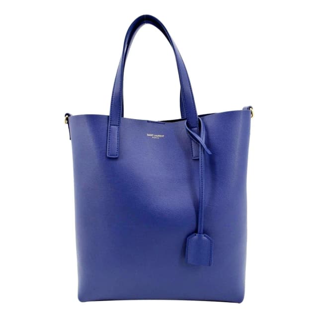 Saint Laurent Toy Supple Leather Shopping Tote Bag Purple in Purple Leather from Dallas Designer Handbags, photo 1 of 1
