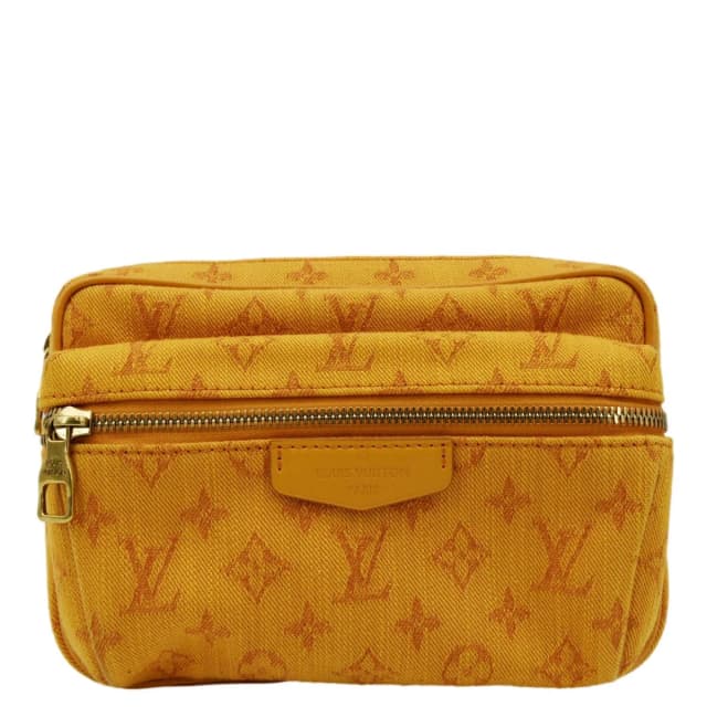 Louis Vuitton Outdoor Messenger Monogram Denim Belt Bag Orange in Orange Denim from Dallas Designer Handbags, photo 1 of 1