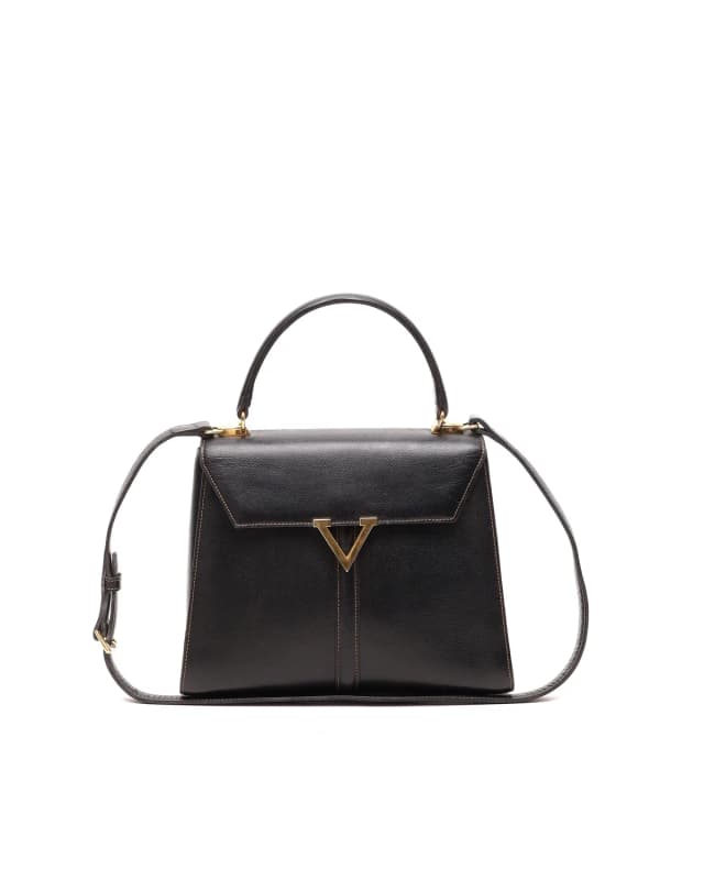 Valentino Garavani V Clasp Top Handle Bag in Leather from A Retro Tale, photo 1 of 1