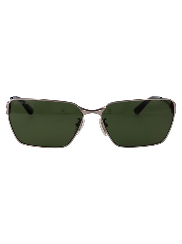 Balenciaga Bb0374sk Metal Rectangle Sunglasses — Green in Green from HEWI, photo 1 of 1