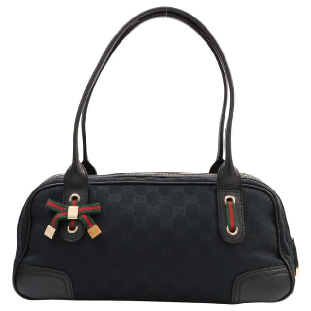 Gucci Canvas GG pattern shoulder bag Black from VINTAGE QOO TOKYO, photo 1 of 1