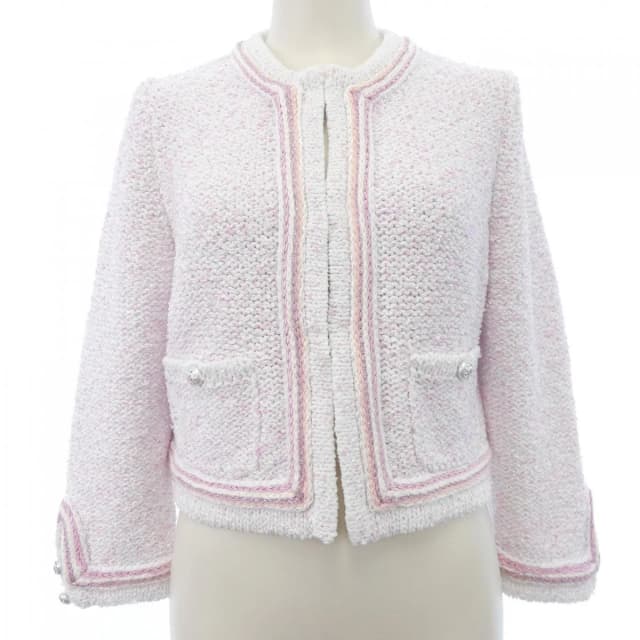 Chanel Collarless Jacket White in White from The Reluxe, photo 1 of 1