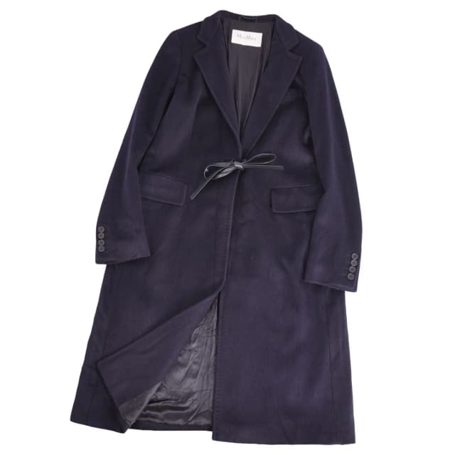 Max Mara Coat White Tag Long Leather Belle in White Leather from The Reluxe, photo 1 of 1