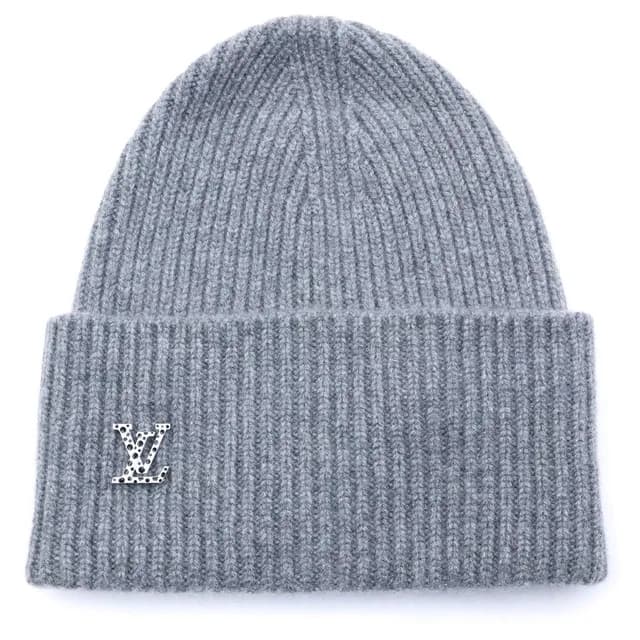 Louis Vuitton Yayoi Kusama Infinity Dots Beanie Anthracite Bonnet Knit Hat in Cashmere from The Reluxe, photo 1 of 1