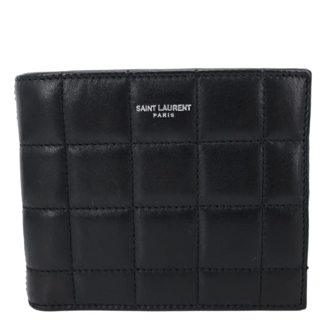 Saint Laurent Leather Men's Bifold Men's Wallet Black in Black Leather from Dallas Designer Handbags, photo 1 of 1