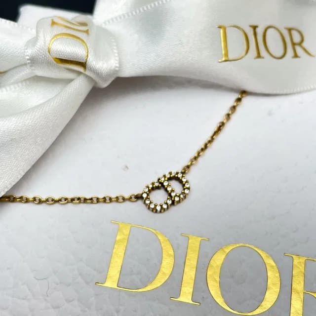 Dior Clair D Lune CD Logo Necklace Rhinestone from The Reluxe, photo 1 of 1