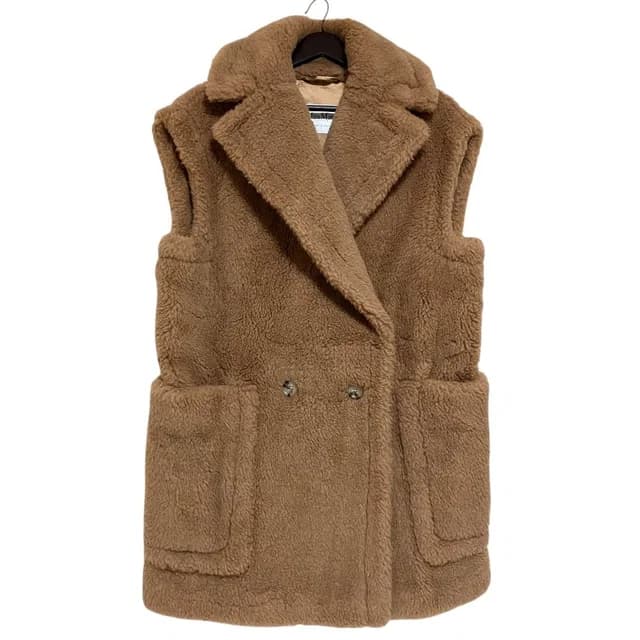 Max Mara Breda Teddy Bear Vest Coat Brown in Brown from The Reluxe, photo 1 of 1