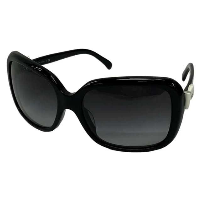 Chanel Sunglasses Black White Ribbon CC Logo Eyewear in Black from The Reluxe, photo 1 of 1