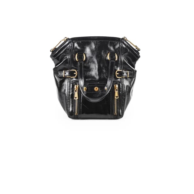 Saint Laurent Mini Downtown Tote Patent Black in Black Patent leather from The Purse Affair, photo 1 of 1