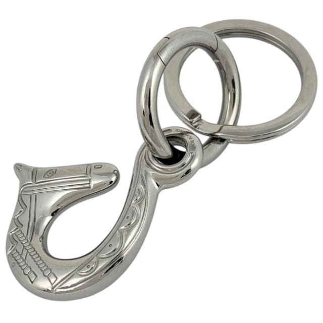 Hermès Key Holder Cheval Horse Key Ring Metal Silver in Silver from The Reluxe, photo 1 of 1