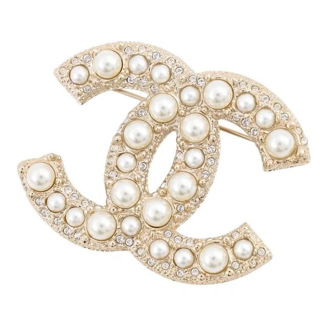 Chanel Brooch CC Logo Faux Pearl from The Reluxe, photo 1 of 1