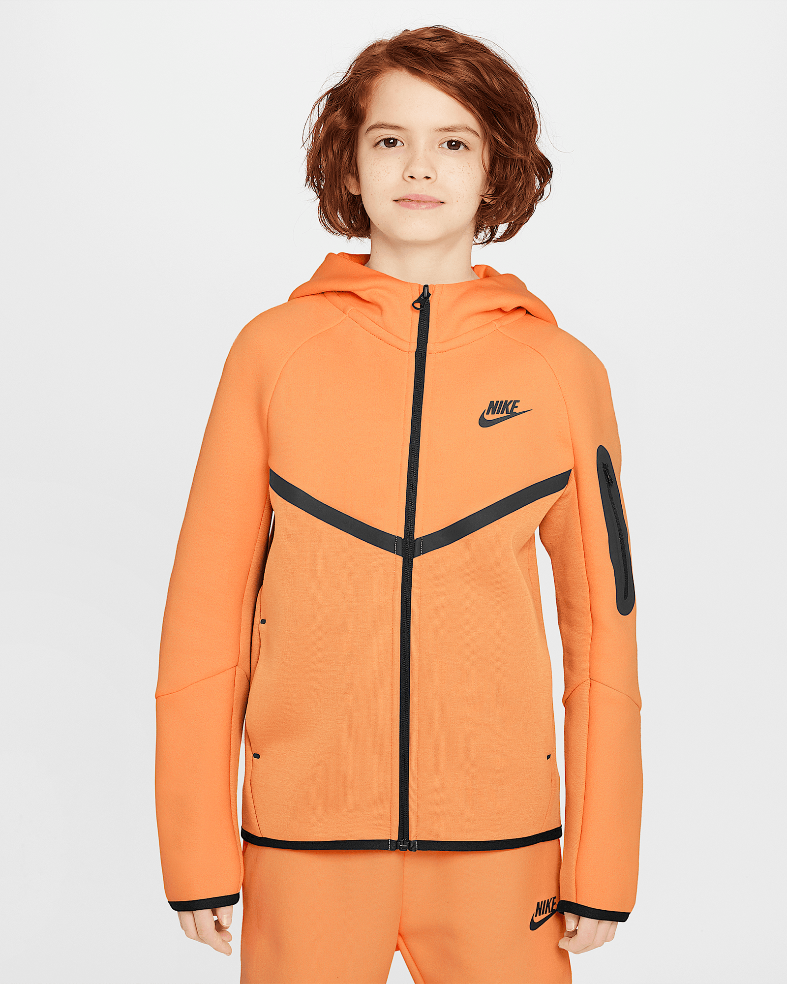 Nike Sportswear Tech Fleece in Marrakesh/Black/Black, image 1 of 1 from Nike