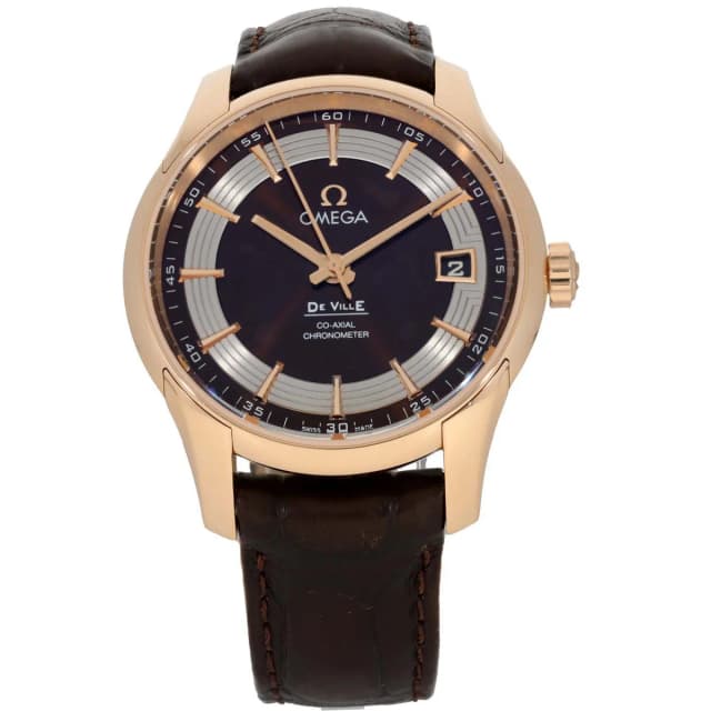 Omega De Ville Hour Vision 431.63.41.21.13.001 41mm Rose Gold Watch in Pink Leather from H&T, photo 1 of 1