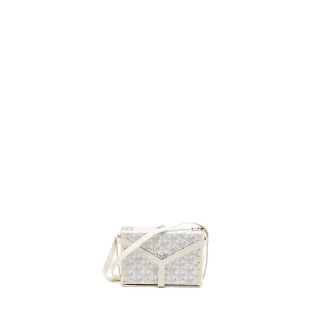 Goyard minaudiere trunk bag goyardine canvas / leather white SHW in White Canvas from EMIER, photo 1 of 1