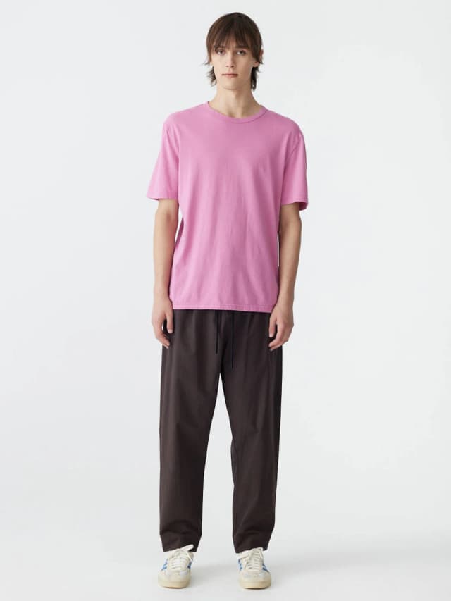 Bassike Crushed Cotton Pull On Pant, image 1 of 1 from bassike