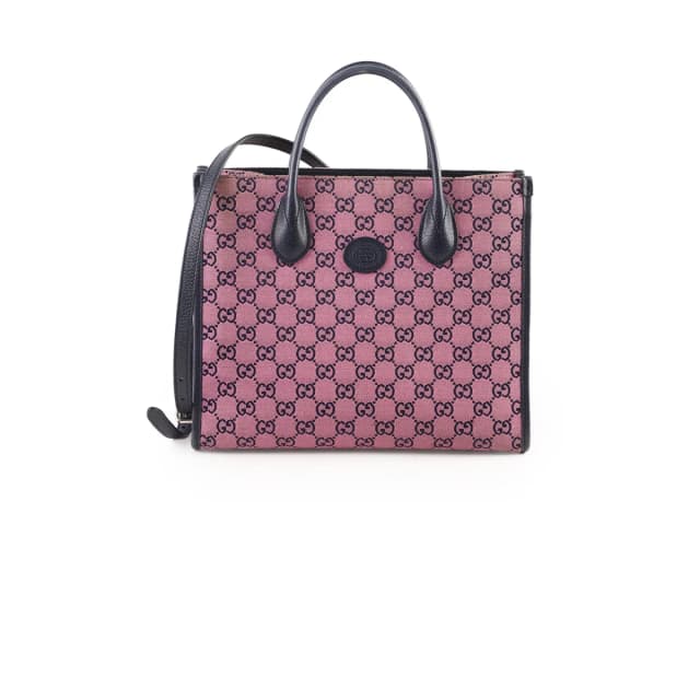 Gucci GG Ophidia Small Tote Pink in Pink Canvas from The Purse Affair, photo 1 of 1
