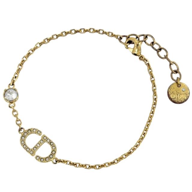 Dior Bracelet Rhinestone Gold in Gold from The Reluxe, photo 1 of 1