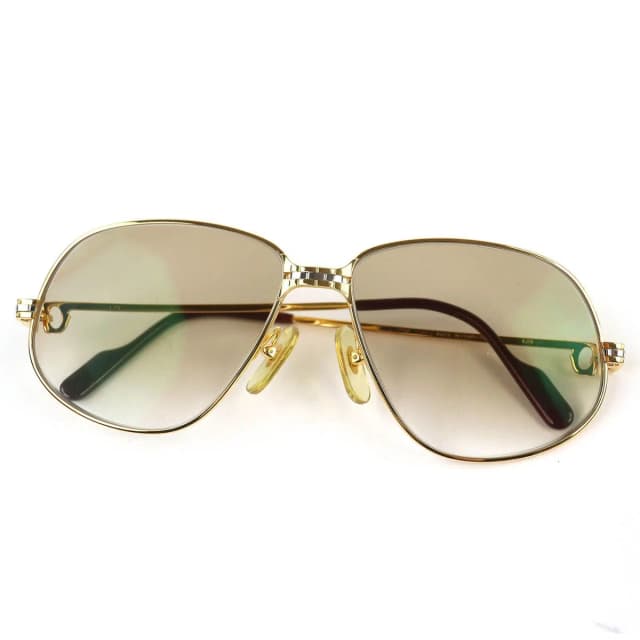 Cartier Teardrop Sunglasses Eyewear Gold Bordeaux in Burgundy from The Reluxe, photo 1 of 1