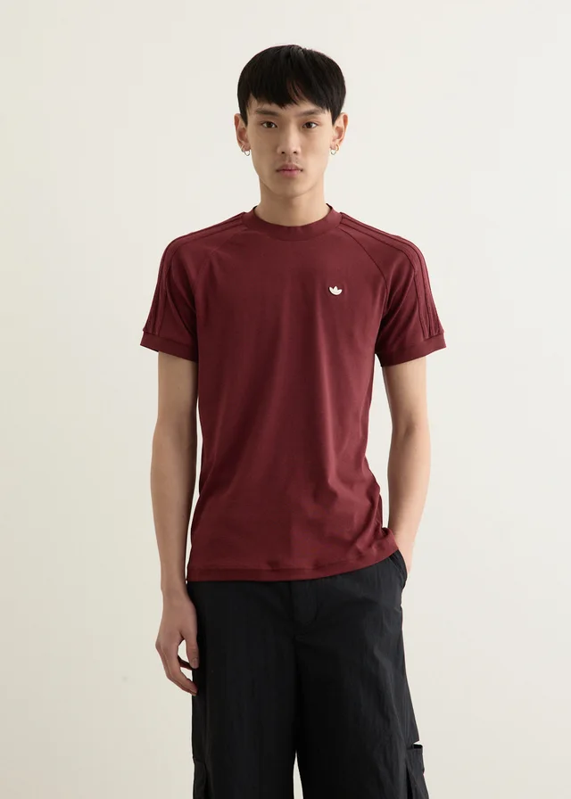 Adidas Premium Cali T-Shirt in Burgandy, image 1 of 1 from Incu