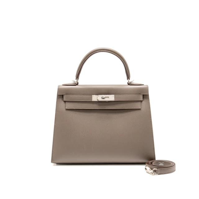 Hermès Kelly 28 Epsom 8F Gris Etain SHW Stamp D in Taupe Epsom leather from EMIER, photo 1 of 1