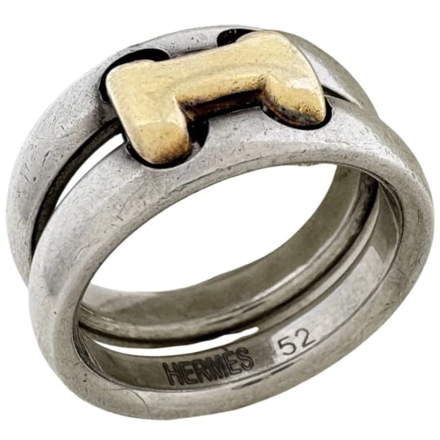 Hermès Olympe Ring Metal Silver Gold in Gold from The Reluxe, photo 1 of 1