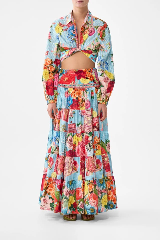 Camilla eBoutique CROPPED WRAP SHIRT PAPERS AND CURIOUS CAPERS, image 1 of 1 from CAMILLA