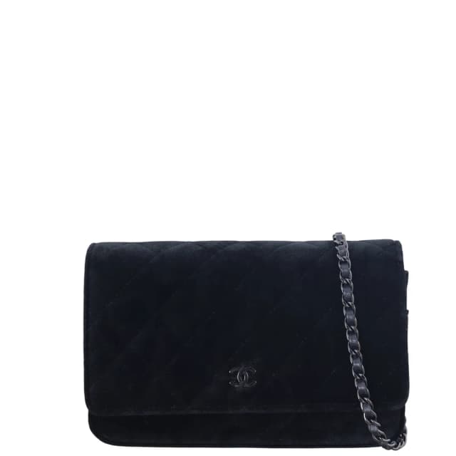 Chanel Classic Wallet on Chain Velvet in Velvet from Luxe.It.Fwd, photo 1 of 1