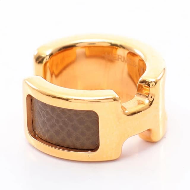 Hermès Olympe PM Ear Cuff Earrings in Epsom leather from The Reluxe, photo 1 of 1