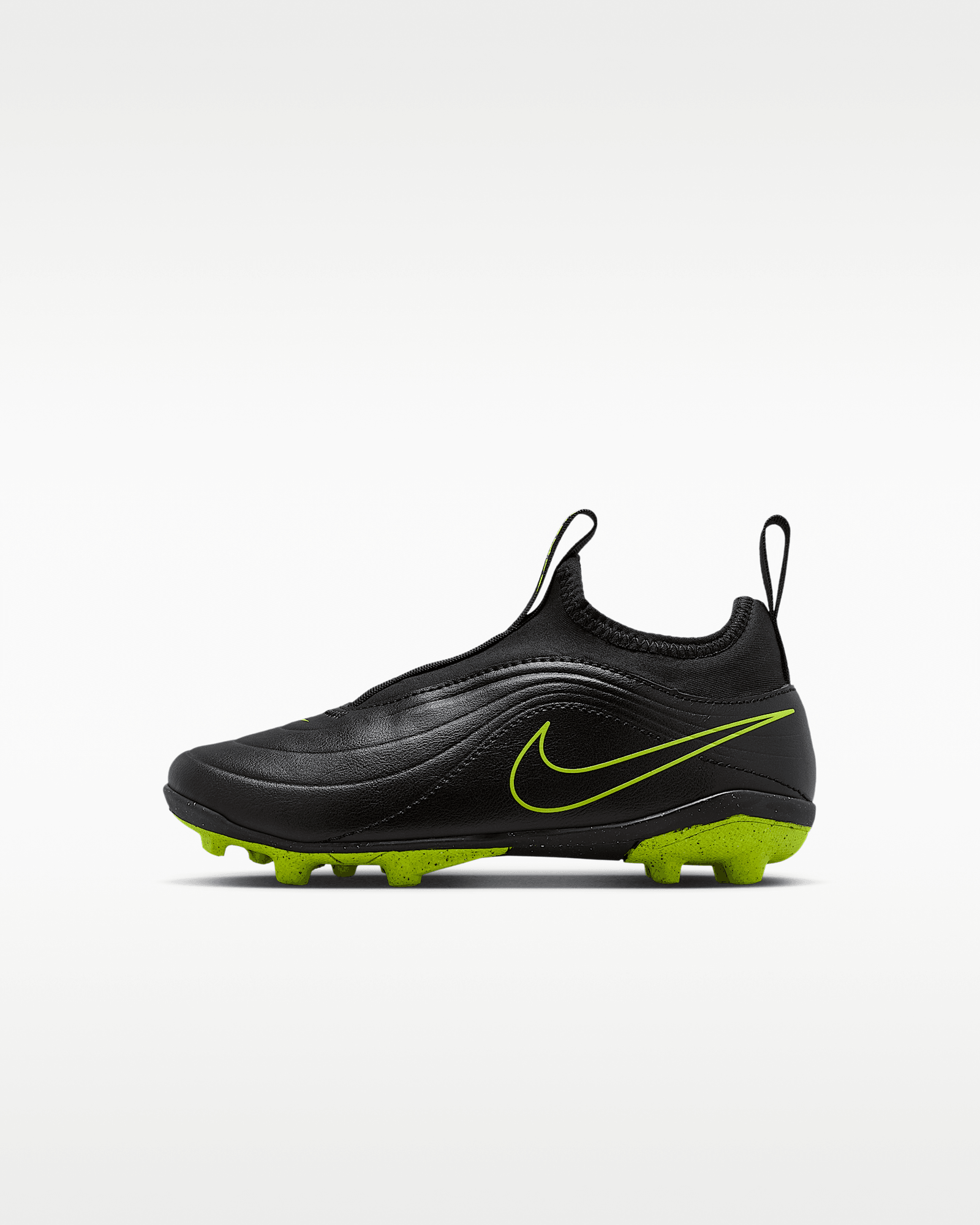 Nike Jr. Tiempo Maestro Club Flex in Black/Volt/Black, image 1 of 1 from Nike