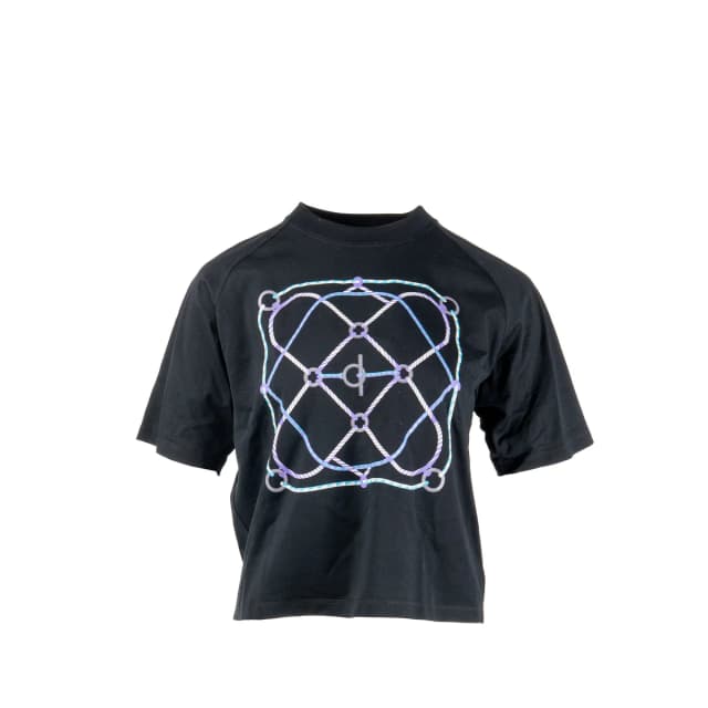 Hermès Size 38 Figure Artistique T-Shirt Cotton Black/Multicoloured in Black from EMIER, photo 1 of 1