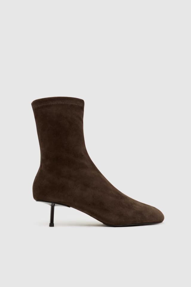 St Agni Suede Ballet Boot - Coffee, image 1 of 1 from St. Agni