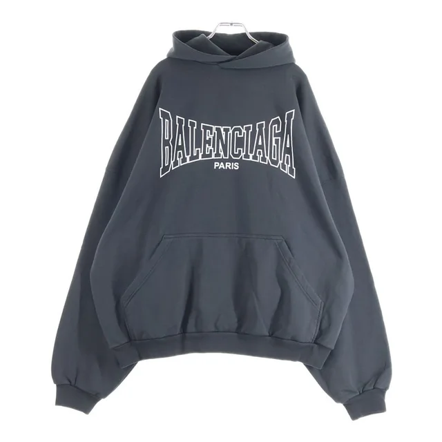 Balenciaga Front Boxinglogo Print Pullover Hoodie Black in Black from The Reluxe, photo 1 of 1