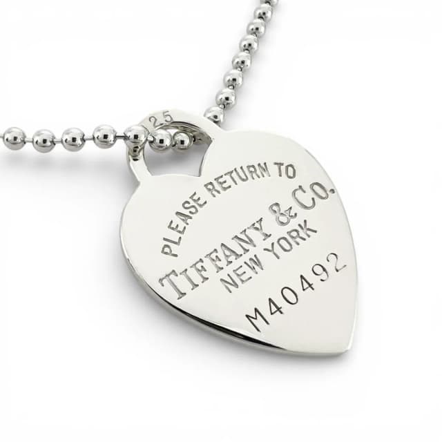 Tiffany & Co. Necklace 925 Sterling Silver Return to Heart in Silver from The Reluxe, photo 1 of 1