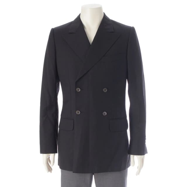 Saint Laurent Rive Gauche Tom Ford Era Wool Double Breasted Wide Lapel Stripe in Wool from The Reluxe, photo 1 of 1
