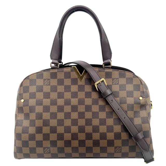 Louis Vuitton Kensington Bowling Damier Ebene Shoulder Bag Brown in Brown Coated canvas from Dallas Designer Handbags, photo 1 of 1