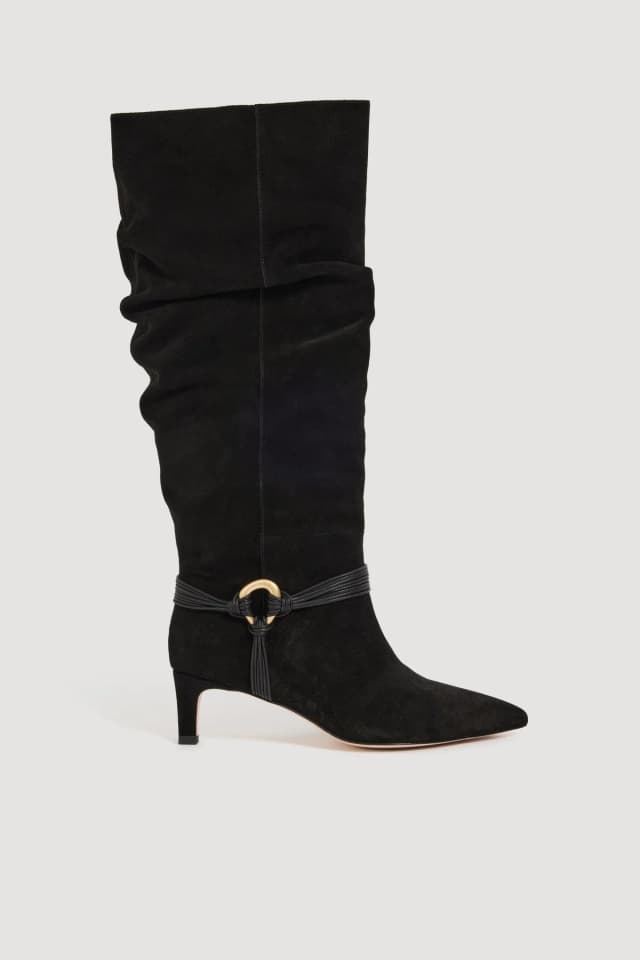 AJE Mae Slouchy Boot in BLACK, image 1 of 1 from Aje