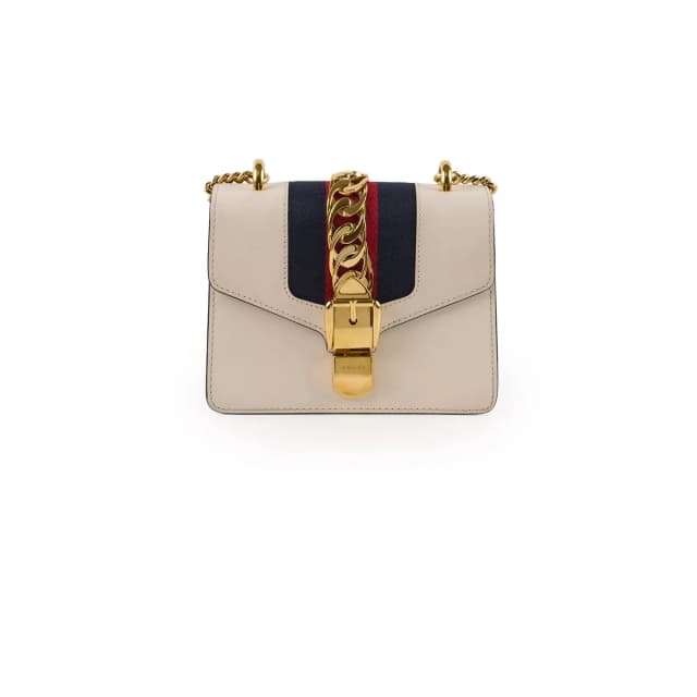 Gucci Mini Slyvie White in White Leather from The Purse Affair, photo 1 of 1