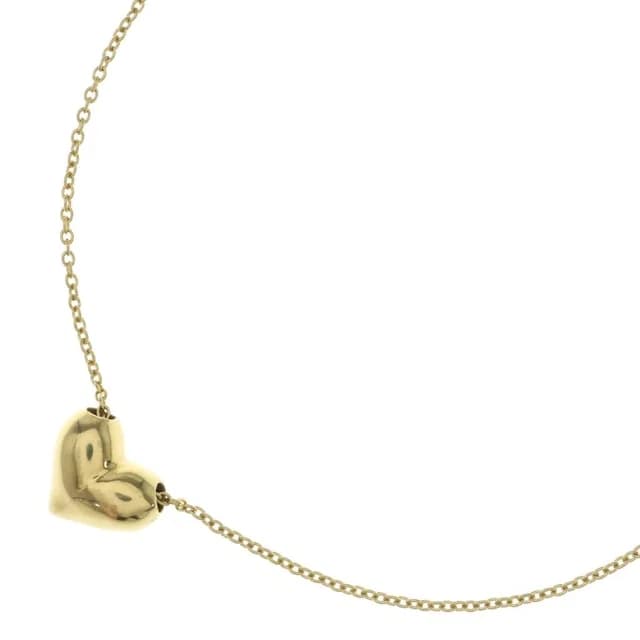 Tiffany & Co. 18k Yellow Gold Pinched Heart Chain Necklace in Yellow from The Reluxe, photo 1 of 1