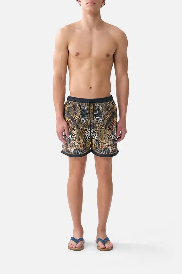 Camilla eBoutique MID LENGTH BOARDSHORT WITH ELASTIC WAIST FELINE FOLKLORE, image 1 of 1 from CAMILLA