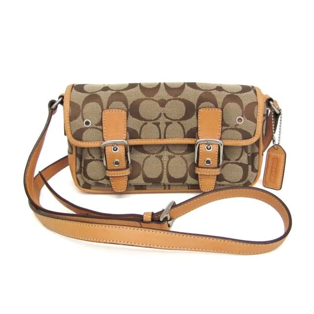 Coach Signature Mini Crossbody Bag 6844 Women's Canvas,Leather Shoulder Bag Beige in Beige Canvas , Leather from Elady, photo 1 of 1