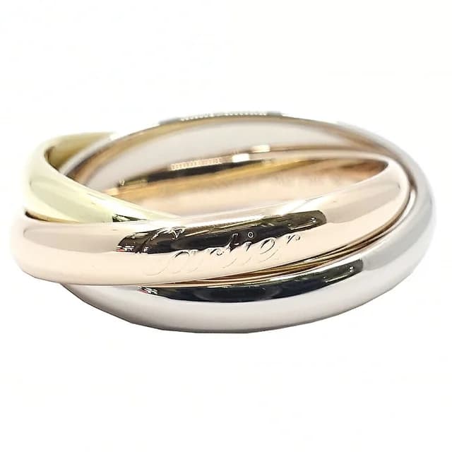 Cartier Ring Trinity 18K Yellow Gold WG PG Three Color 56 JP Card in Yellow from The Reluxe, photo 1 of 1