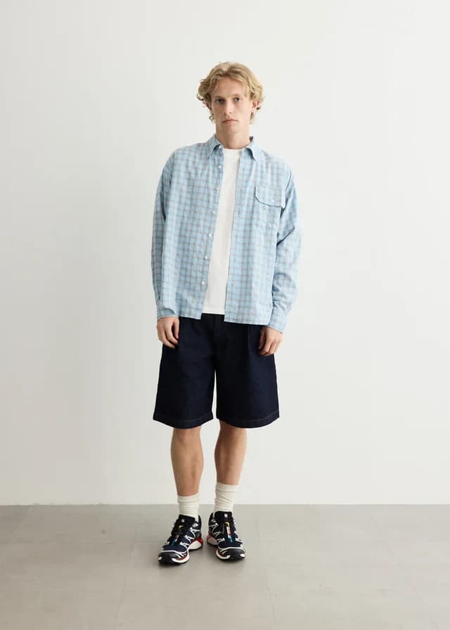 LARRIET Lyu Shorts in Indigo, image 1 of 1 from Incu