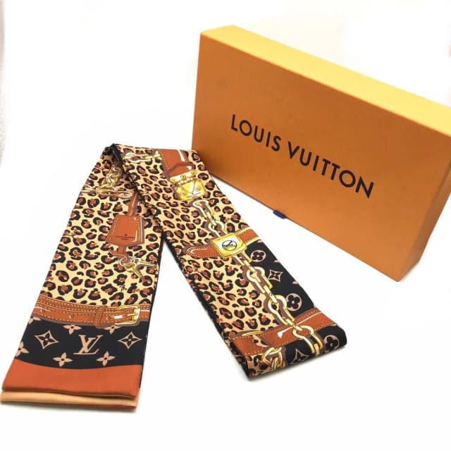 Louis Vuitton Bandeau Wild At Heart Monogram Leopard Print Scarf in Silk from The Reluxe, photo 1 of 1