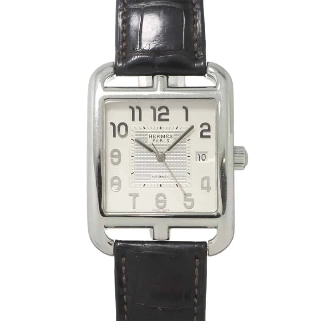 Hermès Cape Cod Cd6 710 Watch Date Silver Automatic in Silver Crocodile from The Reluxe, photo 1 of 1
