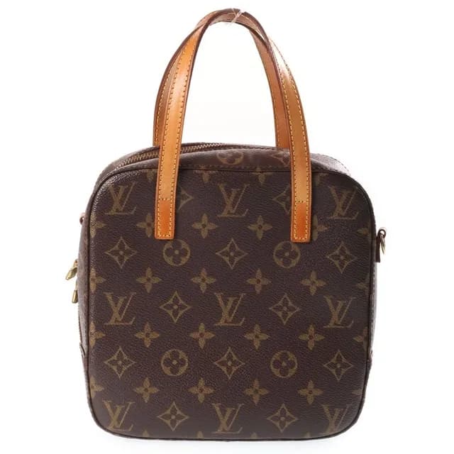 Louis Vuitton Monogram Spontini 2-Way Shoulder Bag Brown Leather Gold in Brown Leather from The Reluxe, photo 1 of 1