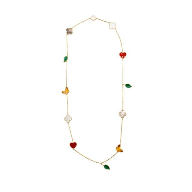 Van Cleef & Arpels Lucky Alhambra Long Necklace in White from EMIER, photo 1 of 1