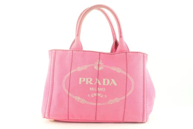 Prada Pink Denim Canvas Canapa 2way Tote in Pink Canvas from Bagriculture, photo 1 of 1